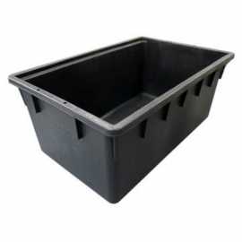 Black Rectangular Container 160L (86x62x35cm)