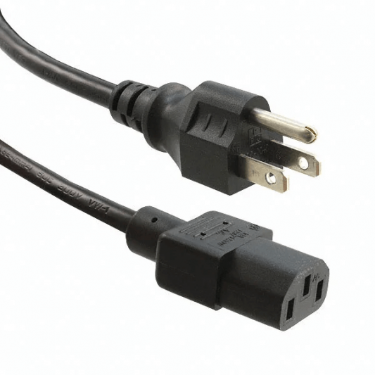 Cabo de Alimentação 18 AWG - 3 condutores - C13 - 5-15P (2.0m)