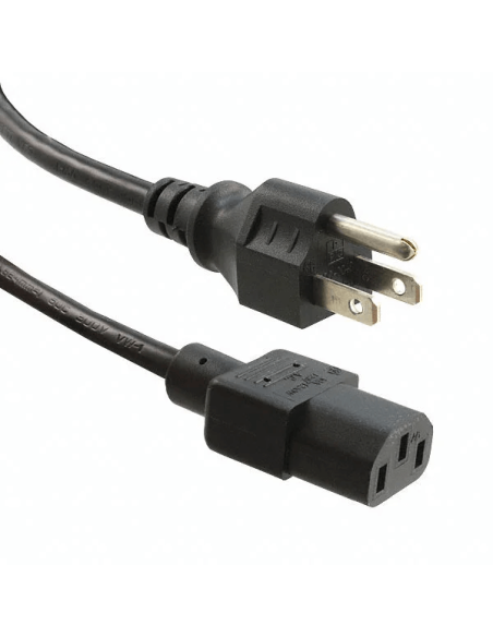 Cabo de Alimentação 18 AWG - 3 condutores - C13 - 5-15P (2.0m) Cabo de Alimentação 18 AWG - 3 condutores - C13 - 5-15P (2.0m)