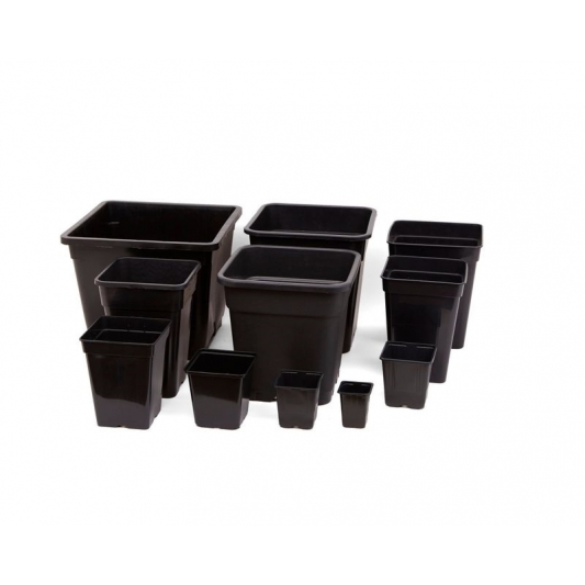 Vaso Quadrado (Preto) (24 X 24 X 27 CM) (11 L)