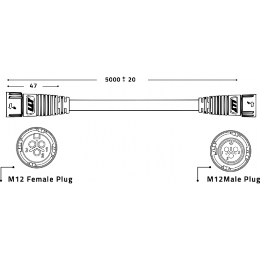 Lumatek Cable de Control Daisy Chain 5M