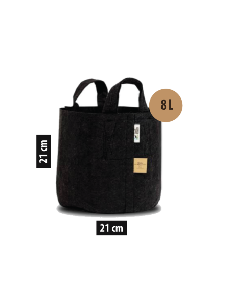Root Pouch Fabric Pot - 8L W/ Handles (21x21cm) Root Pouch Fabric Pot - 8L W/ Handles (21x21cm)