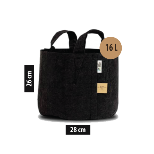 Root Pouch Maceta de Tela - 16L (28x26cm) - Con Asas