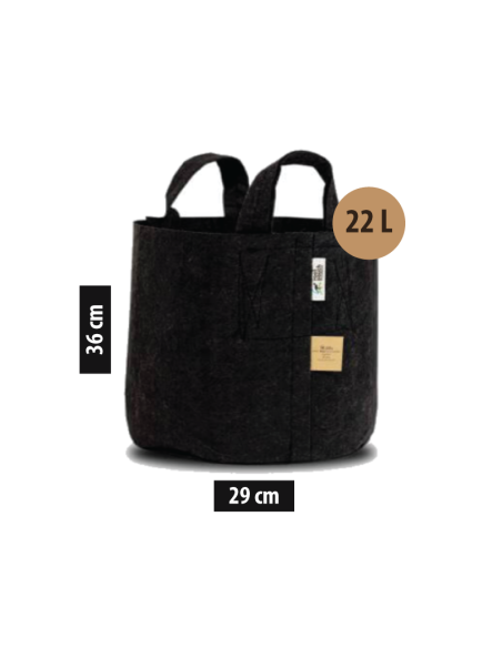 Root Pouch Fabric Pot - 22L W/ Handles (29x36cm) Root Pouch Fabric Pot - 22L W/ Handles (29x36cm)