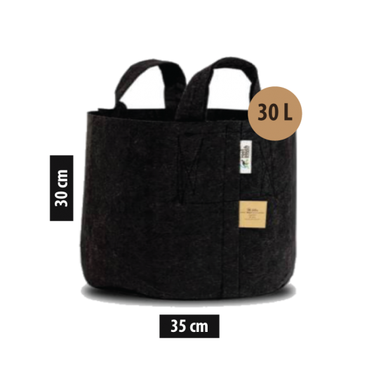 Root Pouch Maceta de Tela - 30L (35x30cm) - Con Asas