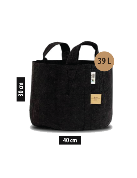 Root Pouch Vaso de Pano - 39L (40x30cm) - Com Alças Root Pouch Vaso de Pano - 39L (40x30cm) - Com Alças