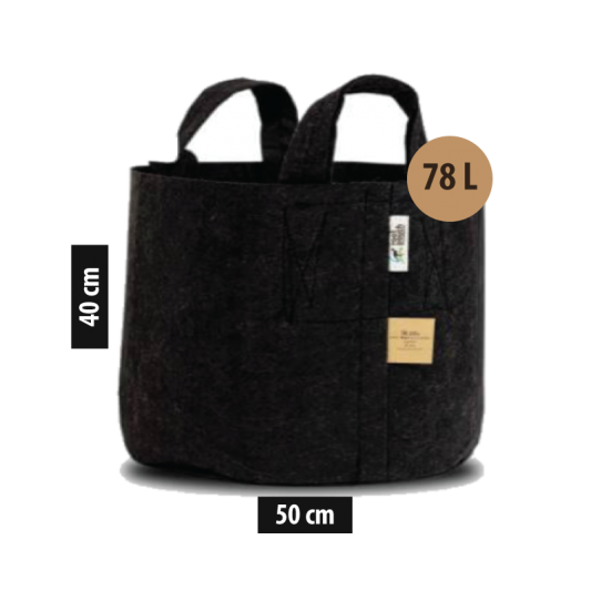 Root Pouch Maceta de Tela - 78L (50x40cm) - Con Asas