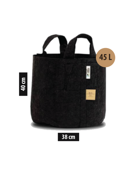 Root Pouch Fabric Pot - 45L W/ Handles (38x40cm) Root Pouch Fabric Pot - 45L W/ Handles (38x40cm)
