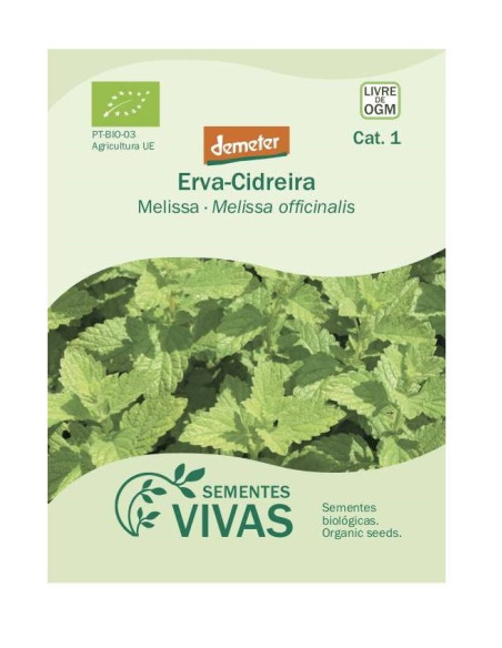 Sementes Vivas - Erva-cidreira 0.6G Sementes Vivas - Erva-cidreira 0.6G