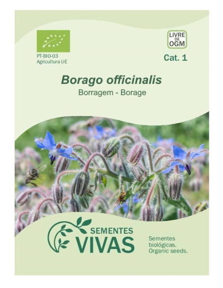 Sementes Vivas - Borragem 1.4G Sementes Vivas - Borragem 1.4G