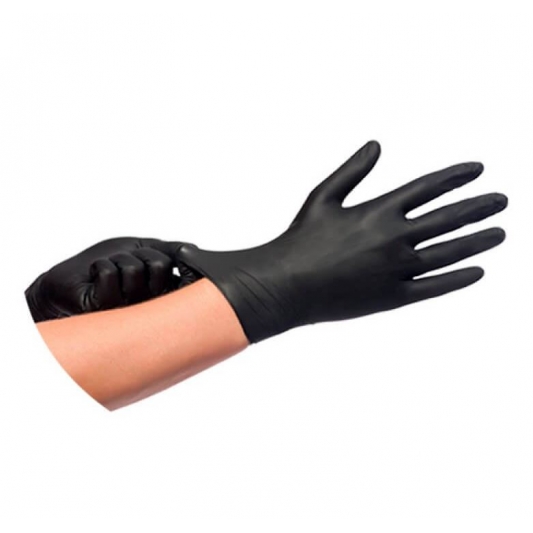 Black Nitrile Gloves (powder free) S-XL (100 U)