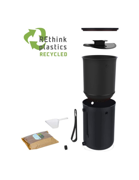 Skaza Bokashi Organko 2 Ocean - Preto (Compostor Doméstico)