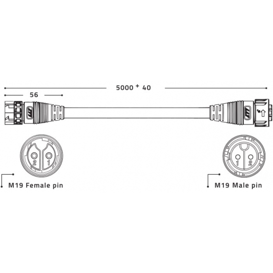 Lumatek LED 5m Extension Cable 2.0 (x2)