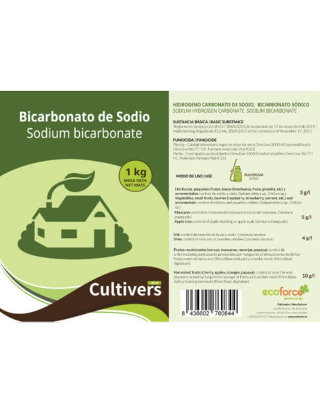 Cultivers Ecoforce Bicarbonato de Sódio 1-6kg Cultivers Ecoforce Bicarbonato de Sódio 1-6kg
