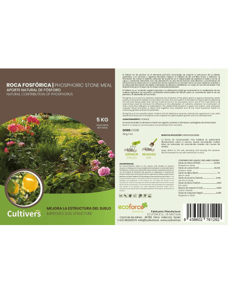 Cultivers Ecoforce Rocha Fosfórica 1-20kg Cultivers Ecoforce Rocha Fosfórica 1-20kg