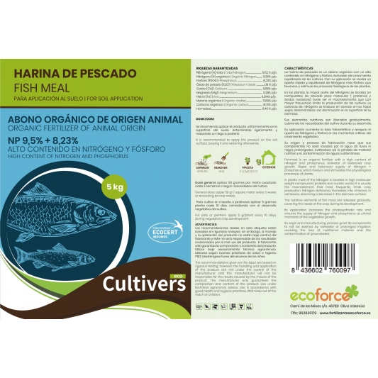 Cultivers Ecoforce Farinha de Peixe 1-5kg