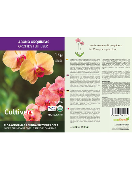 Cultivers Ecoforce Fertilizante para Orquídeas 1-5kg Cultivers Ecoforce Fertilizante para Orquídeas 1-5kg