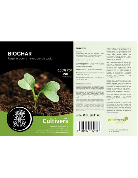 Cultivers Ecoforce Biochar 5-125L (1-25kg) Cultivers Ecoforce Biochar 5-125L (1-25kg)