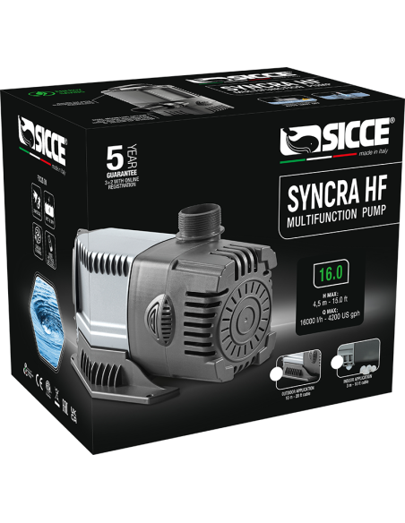 Syncra HF 16.0 Bomba de Água - 16000 l/h - 175W - H 4,5m Syncra HF 16.0 Bomba de Água - 16000 l/h - 175W - H 4,5m