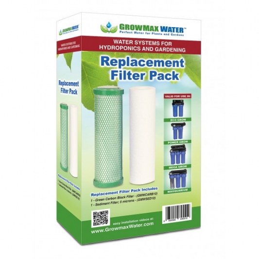 GrowMax Water Pack Replacement Filters 10" 25cm