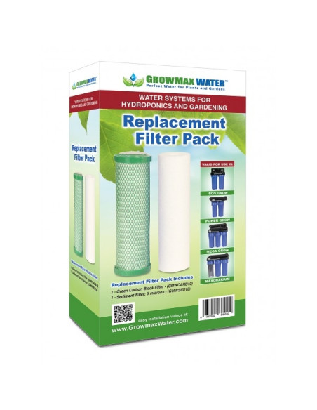 GrowMax Water Pack Filtros de Substituição 10" 25cm GrowMax Water Pack Filtros de Substituição 10" 25cm
