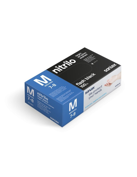 Luvas de Nitrilo Cor Preta 6g (sem pó) S-XL (100 U) Luvas de Nitrilo Cor Preta 6g (sem pó) S-XL (100 U)