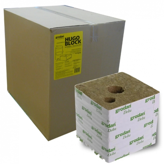 Grodan Rockwool Cube - BOX 48u 15x15x14.2cm (Ø40mm)