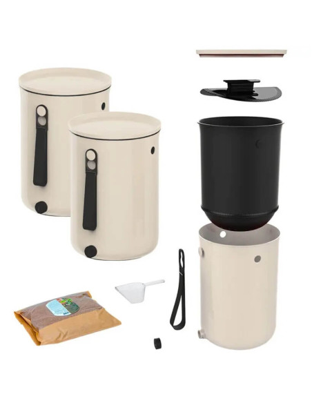 Skaza Bokashi Organko 2 (BO2) Branco Creme (9.6L cada) + Farelo Bokashi Skaza Bokashi Organko 2 (BO2) Branco Creme (9.6L cada) + Farelo Bokashi