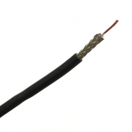 Cabo Coaxial 50 Ohm RG174 26AWG - 1m