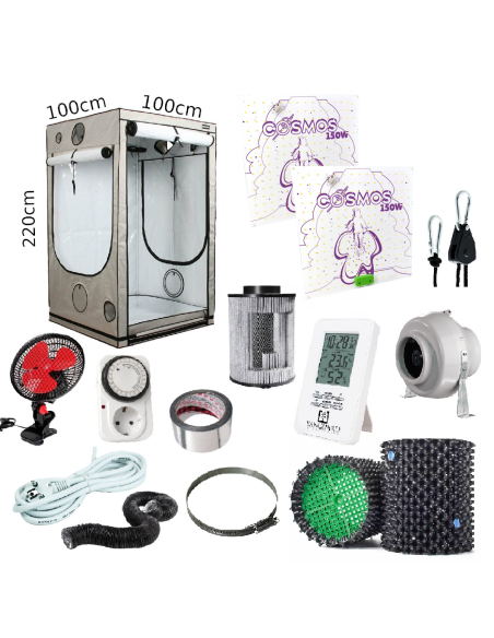 KIT HB AQ100+ X2 LED Cosmos 150W + AirPot