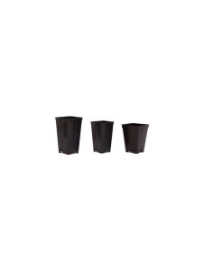 VDL Vaso Quadrado Preto 0.85 - 1.1 - 2 L