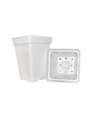 Vaso JBQ Quadrado Branco 7L (20 x 20 x 27.5 CM)