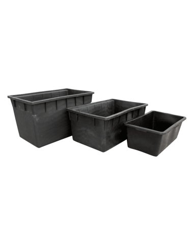 Tanque Rectangular Preto 160L (86x62x35cm)