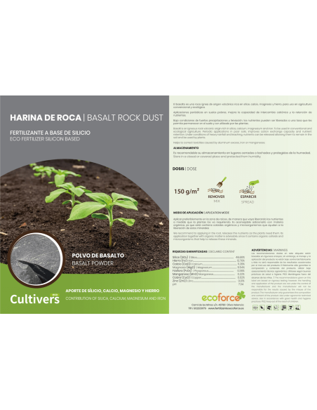 Cultivers Ecoforce Farinha de Rocha (Pó de Basalto) Cultivers Ecoforce Farinha de Rocha (Pó de Basalto)