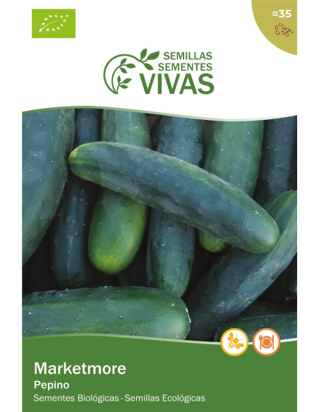 Sementes Vivas Marketmore Cucumber 35 Seeds Sementes Vivas Marketmore Cucumber 35 Seeds