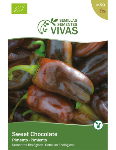 Sementes Vivas Sweet Chocolate Pepper 50 Seeds