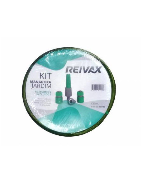 Kit Mangueira c/ Acessórios (3/4 - verde - rolo 20m) Kit Mangueira c/ Acessórios (3/4 - verde - rolo 20m)