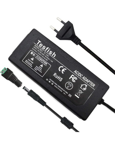 Tesfish Adaptador de Corriente 12V - 7A