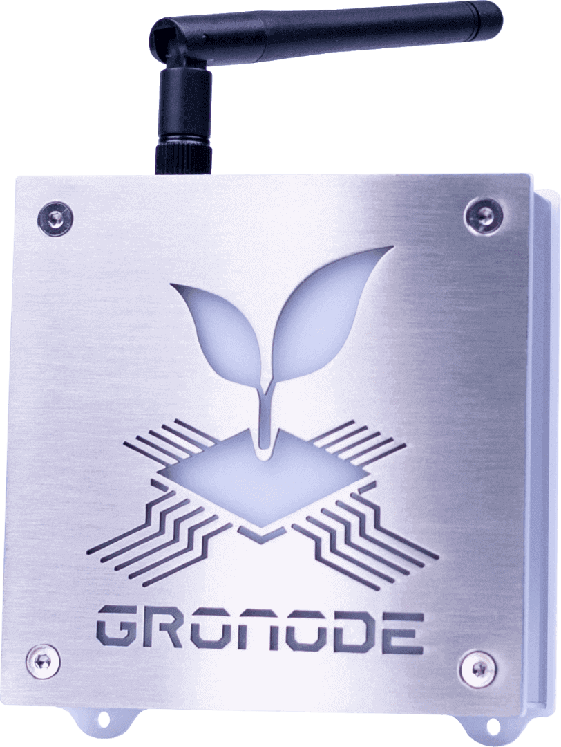 Front view of GroNode, the core module (brain) of the GroLab™ grow controller