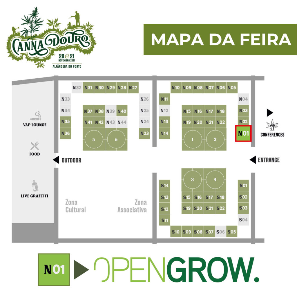 Open Grow at Cannadouro 2021 - 20 and 21 November - Stand N01