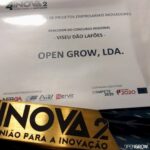 Certificado y premio regional del concurso de innovación 4INOVA2 otorgado a Open Grow™ por su proyecto "GroLab Mobile"